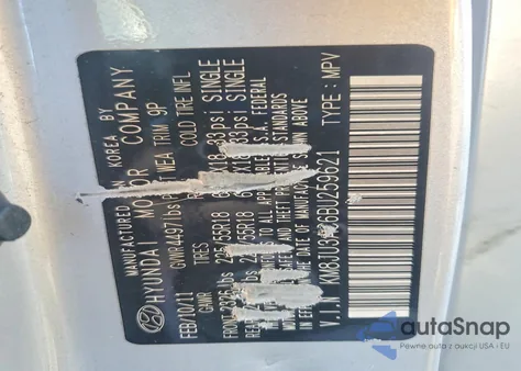 2011 Hyundai Tucson Limited z USA, uszkodzony, nr VIN KM8JU3AC6BU259621